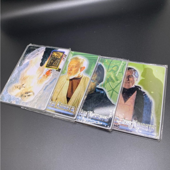 1998 Star Wars Jedi Knights Metal Cards-Metallic Impressions Set of 4 Cards - Picture 7 of 7